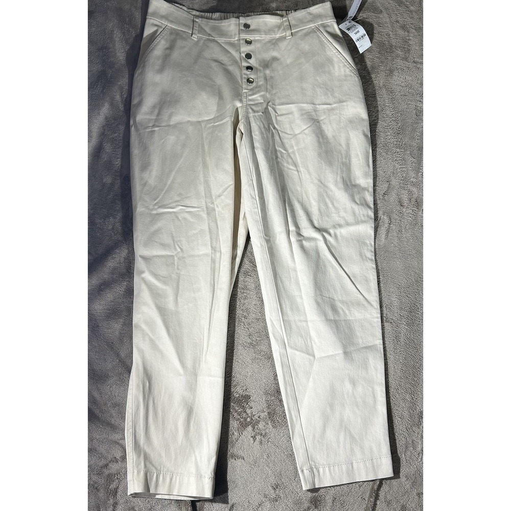 NWT Bar III Essentials Women's 14W Brazilian Sand High Rise Chino Pants